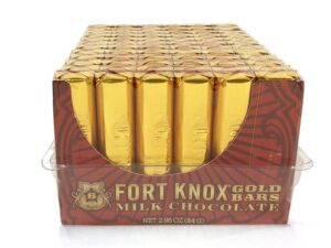 Fort Knox Mini Gold Bars Milk Chocolate 2.96oz 12ct